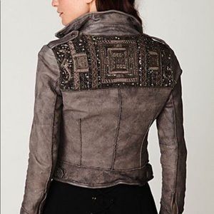 Muubaa | Mallow Embroidered Moto Jacket